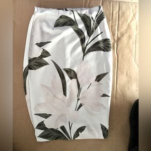 Dynamite Floral Midi Skirt